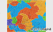 Political 3D Map of Mantena