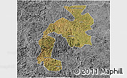 Satellite 3D Map of Mantena, desaturated