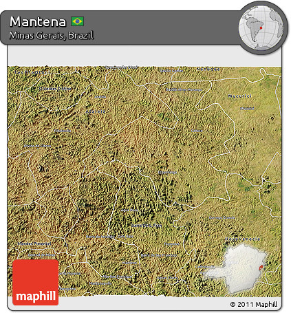 Satellite 3D Map of Mantena