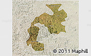 Satellite 3D Map of Mantena, lighten