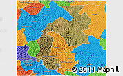 Satellite 3D Map of Mantena, political outside