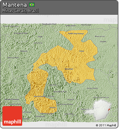 Savanna Style 3D Map of Mantena