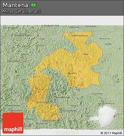 Savanna Style 3D Map of Mantena