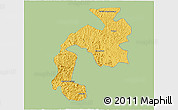 Savanna Style 3D Map of Mantena, single color outside