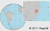 Gray Location Map of Mantena