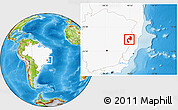 Physical Location Map of Mantena, highlighted country