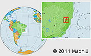 Political Location Map of Mantena