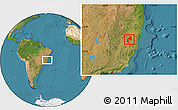 Satellite Location Map of Mantena