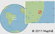 Savanna Style Location Map of Mantena