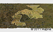 Satellite Panoramic Map of Mantena, darken