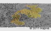 Satellite Panoramic Map of Mantena, desaturated