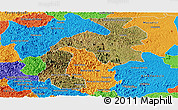 Satellite Panoramic Map of Mantena, political outside