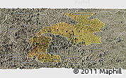 Satellite Panoramic Map of Mantena, semi-desaturated