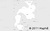 Silver Style Simple Map of Mantena