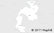 Silver Style Simple Map of Mantena, single color outside