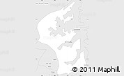 Silver Style Simple Map of Morada Nova Mina