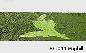 Physical Panoramic Map of Nanuque, darken