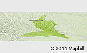 Physical Panoramic Map of Nanuque, lighten