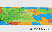 Physical Panoramic Map of Nanuque, political outside