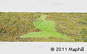 Physical Panoramic Map of Nanuque, satellite outside