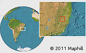 Satellite Location Map of Nova Modica