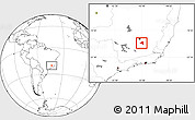 Blank Location Map of Ouro Preto