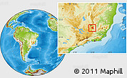 Physical Location Map of Ouro Preto