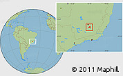 Savanna Style Location Map of Ouro Preto