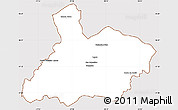 Classic Style Simple Map of Paracatu, cropped outside