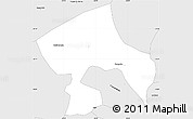 Silver Style Simple Map of Paraopeba