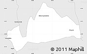 Silver Style Simple Map of Riacho Dos Maca