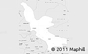 Silver Style Simple Map of Sacramento