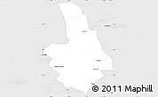 Silver Style Simple Map of Santana D'pirap