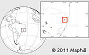 Blank Location Map of Serra D Aimores