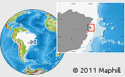Physical Location Map of Serra D Aimores, highlighted country, highlighted parent region