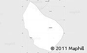 Silver Style Simple Map of Serra D Aimores