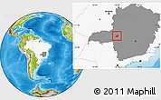 Physical Location Map of Serra do Salitr, highlighted country, highlighted parent region