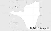 Silver Style Simple Map of Sete Lagoas