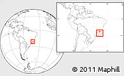 Blank Location Map of Tocantins, within the entire country
