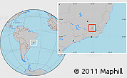 Gray Location Map of Tocantins
