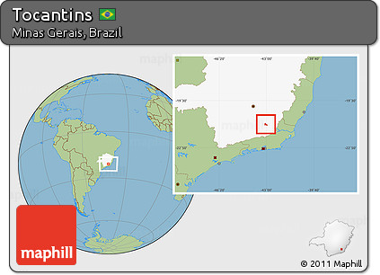 Savanna Style Location Map of Tocantins, highlighted parent region