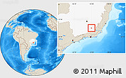 Shaded Relief Location Map of Tocantins, highlighted parent region