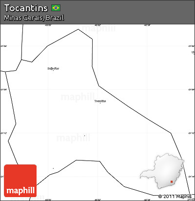 Blank Simple Map of Tocantins