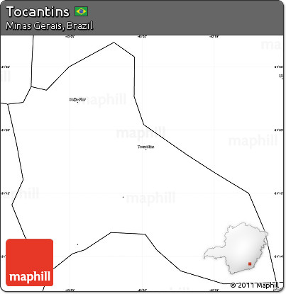Blank Simple Map of Tocantins