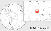 Blank Location Map of Uberlandia