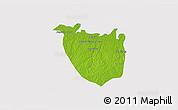 Physical 3D Map of Augusto Correa, cropped outside