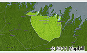 Physical 3D Map of Augusto Correa, darken