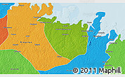 Physical 3D Map of Augusto Correa, political outside