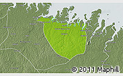 Physical 3D Map of Augusto Correa, semi-desaturated
