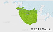 Physical 3D Map of Augusto Correa, single color outside